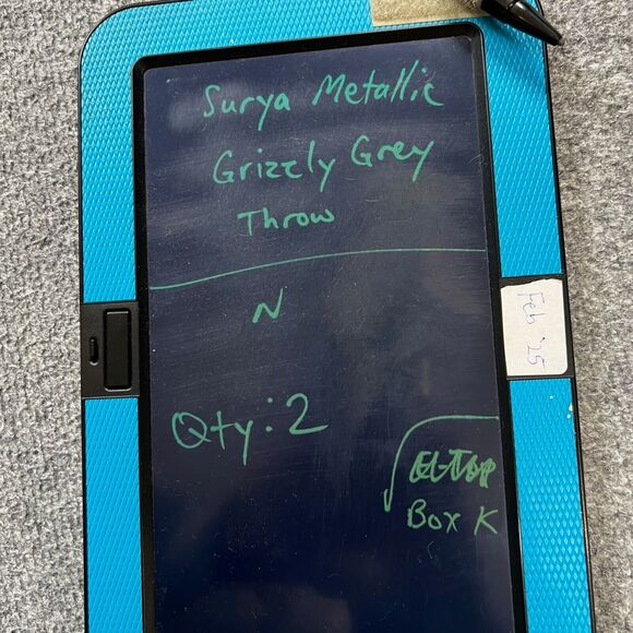 Surya Throw Blanket Charcoal Metallic Tilda Blanket Bedroom Fray Acrylic 50x60 - Picture 7 of 8